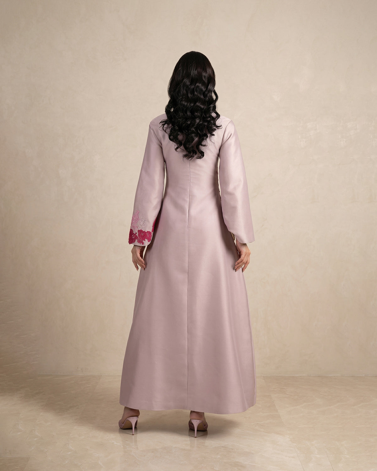 Amelis Embroidered Maxi Dress – Blush Rose