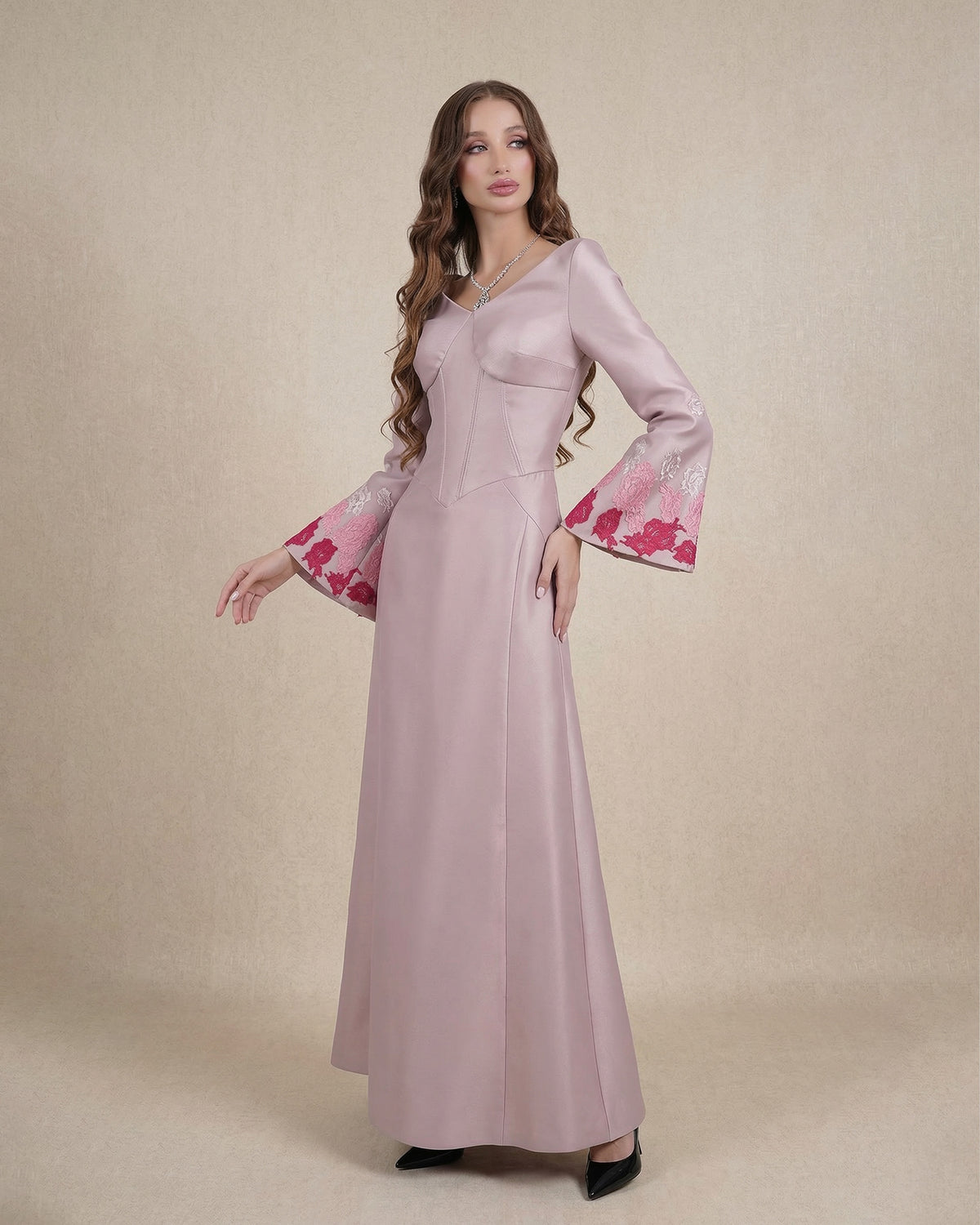 Roseline -  Embroidered Maxi Dress – Blush Rose