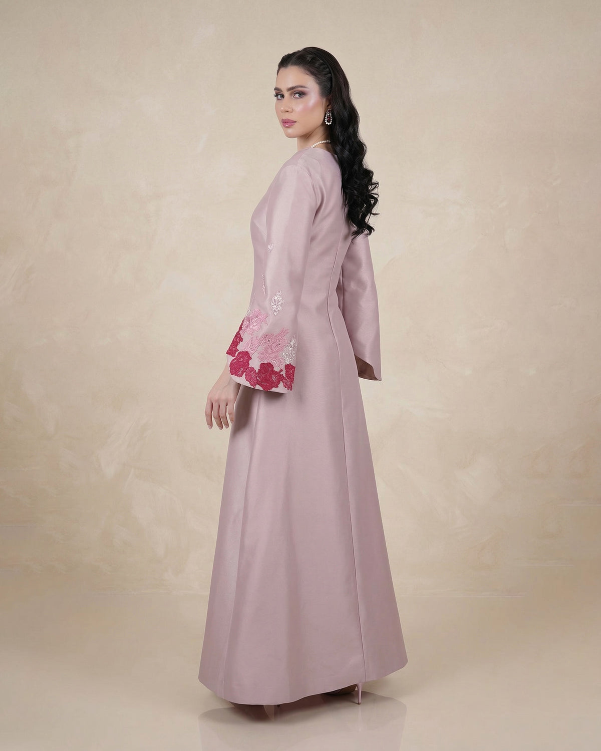 Amelis Embroidered Maxi Dress – Blush Rose