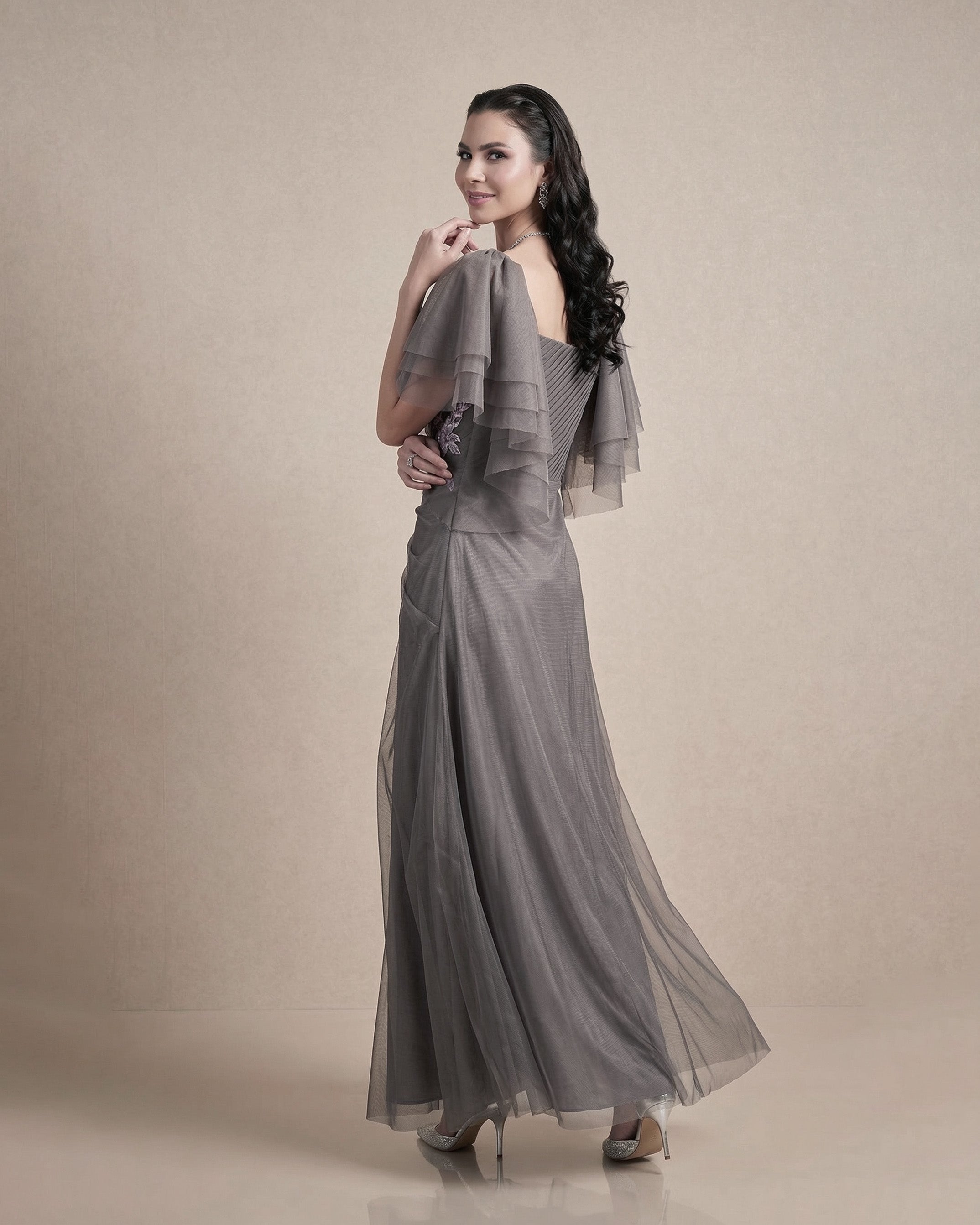 Lyra Embellished Maxi Dress – Smoky Mauve